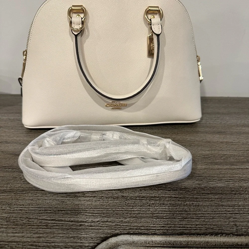 NWT Coach White Katy Satchel in Chalk - Picture 3 of 4